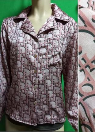 Атласная рубашка в пижамном стиле италия