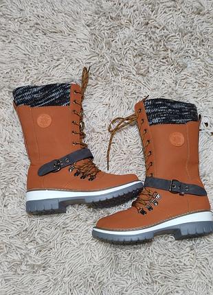 Чудові чоботи з pu шкіри, зносостійке, водостійке,стан нових