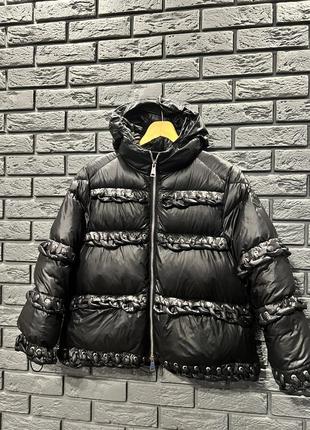 Пуховик moncler/стильная зимняя куртка/зимняя на пуху/брендовая вещь