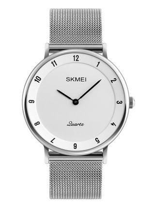 Жіночий годинник металевий skmei сріблястий