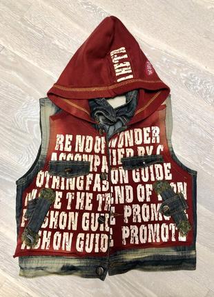 Крута джинсова жилетка на 5-7 років