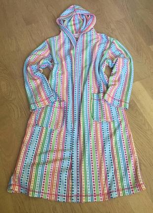 Халат secret possessions тонкий флісовий з каптуром/нюанс