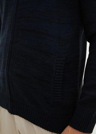 Синя чоловіча кофта lc waikiki/лс вайкікі на блискавці, з кишенями, з орнаментом.фірмова туреччина4 фото
