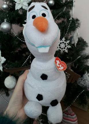 Олаф из мультфильма "холодное сердце" olaf ty frozen,  ty sparkle disney дисней игрушка мягкая игрушка дисней дісней мяка іграшка сніговик