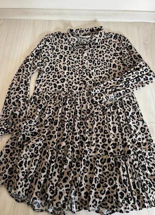 Леопардова сукня вільного крою1 фото
