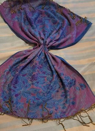 Квітковий теплий шарф палатнит,2=3