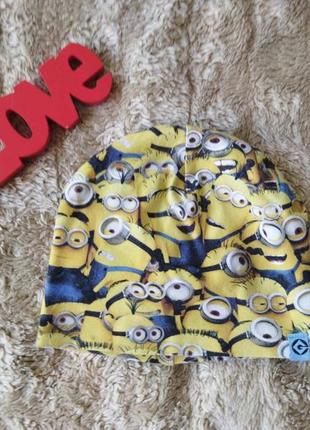 Детская шапочка,шапка для мальчика миньоны,minions,h&m,демисезонная8 фото