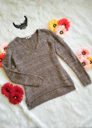 Теплий светер з махиром базового кольору sprit