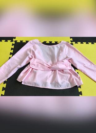 Кофточка блузка нарядная красивая розовая с вырезом на спине