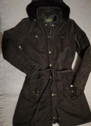 Тренч вінтаж із вишитими нитками на спині libellularossa, s/m