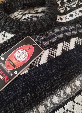 ❇️ теплий, якісний светр в геометричний принт (р.m-l)4 фото