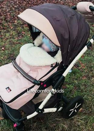 Чохол зимовий у коляску санки на виписку конверт на овчині for kids — новий