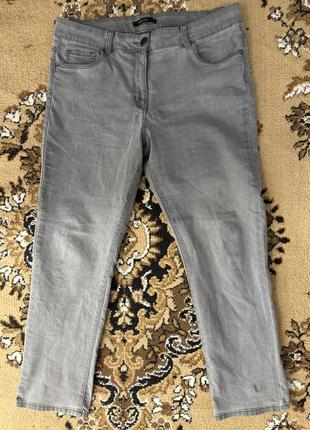 Серые джинсы батал большой размер прямой крой