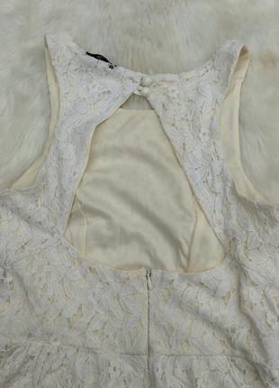Платье молочное ажурное new look4 фото