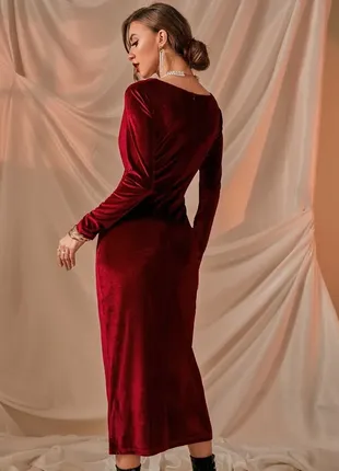 Шикарное велюровое платье 50-52 размер3 фото