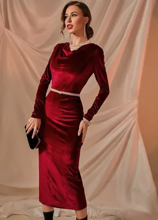 Шикарное велюровое платье 50-52 размер