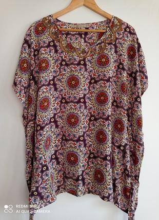 Блуза туника с принтом