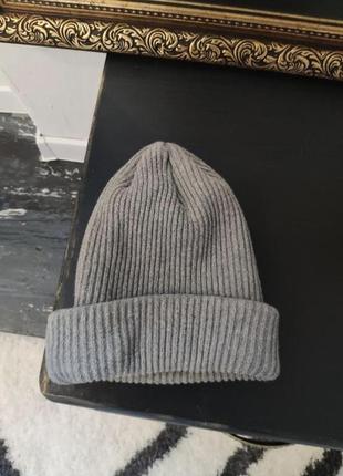 Теплея  серая шапка asos hat