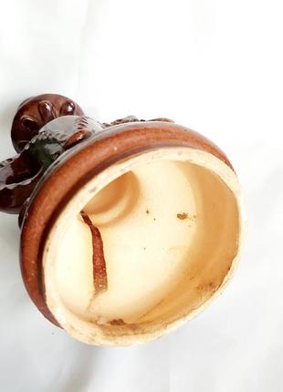 Подсвечник майолика керамика винтажная опошня