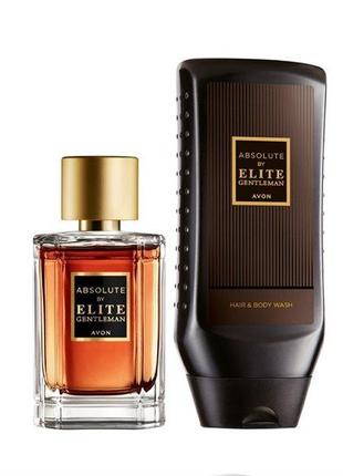 Avon absolute by elite gentleman набір для чоловіків аромат і шампунь