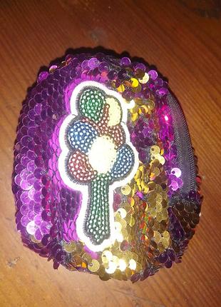 Дитяча сумочка гаманець паєтки перевертиші розпродаж