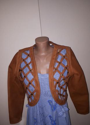 Стильный кожаный пиджак gecco оригинал5 фото