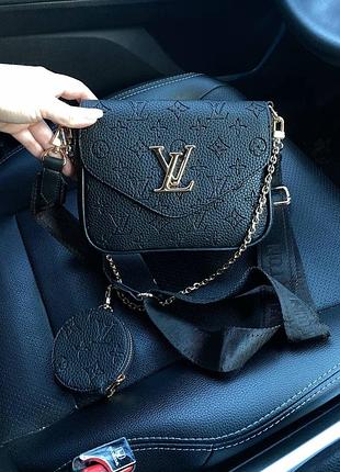 Сумка louis vuitton total black 2in1
