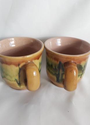 Чашка майолика керамика винтажная3 фото