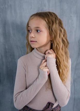 Мягкий теплый гольф водолазка в рубчик  152см  158см хлопок