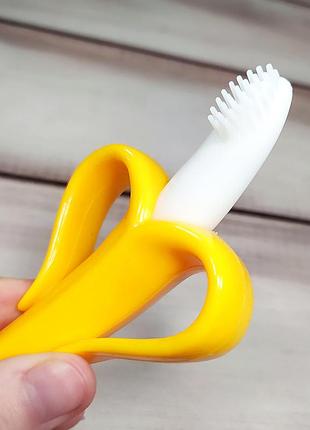 Дитячий силіконовий прорізувач "банан" для малюків, гризунець у футлярі