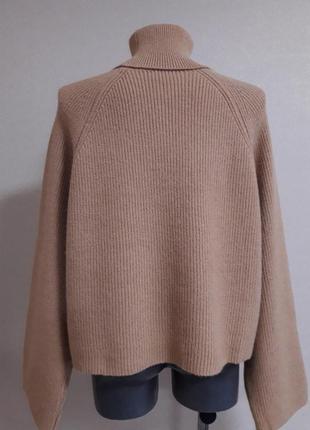 Модный,стильный,мега-качественный,просторный теплый,толстый свитер-разлетайка,в рубчик4 фото