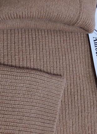 Модный,стильный,мега-качественный,просторный теплый,толстый свитер-разлетайка,в рубчик6 фото