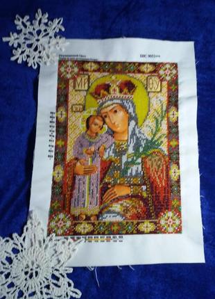 Вишита ікона ′невянучий цвіт′