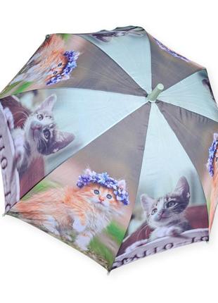 Дитяча парасолька з кішкою на 4-8 років1 фото
