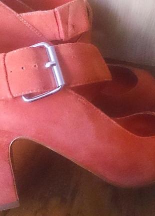 Коралові босоніжки замша р39 topshop