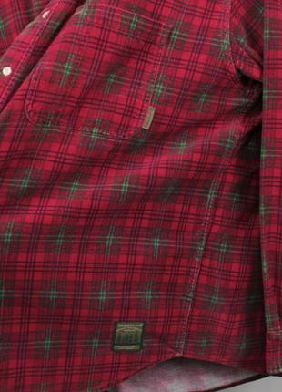 Вінтажна оксамитова сорочка timberland weathergear vintage velvet chekered shirt4 фото