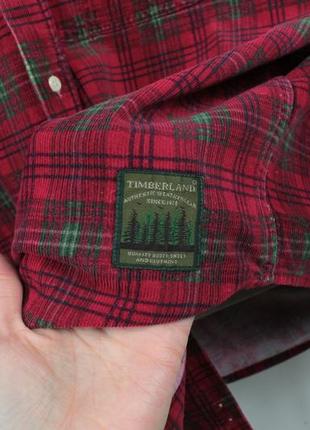 Вінтажна оксамитова сорочка timberland weathergear vintage velvet chekered shirt6 фото