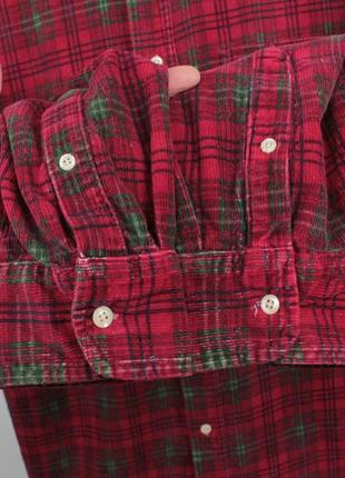 Вінтажна оксамитова сорочка timberland weathergear vintage velvet chekered shirt8 фото