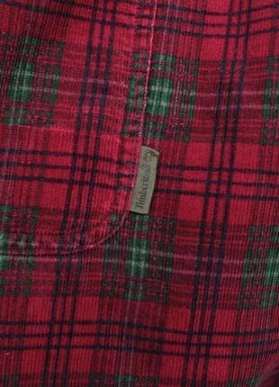 Вінтажна оксамитова сорочка timberland weathergear vintage velvet chekered shirt5 фото