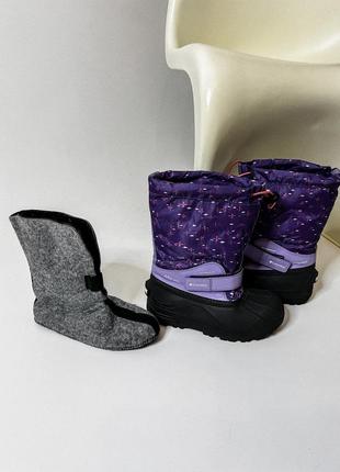 Зимові чоботи сапоги сноубутси з валянком columbia youth powderbug forty print snow boot 2