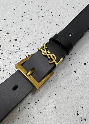 Ремінь шкіряний брендовий чорний
