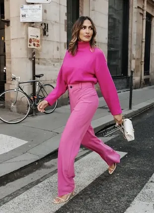 Гольф розовий фіолетовий фуксія водолазка светер свитер джемпер лонгслив