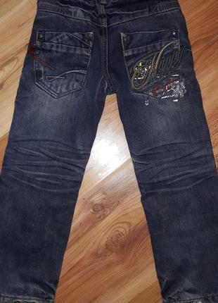 Крутые и очень утеплённые ,зимние  детские джинсы от happy 110см