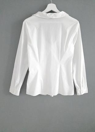 Базова елегантна біла блуза_#637 фото