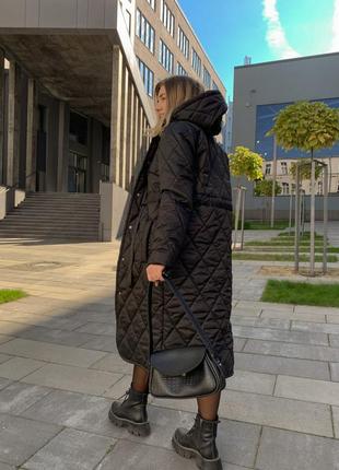 Довга жіноча куртка пальто3 фото
