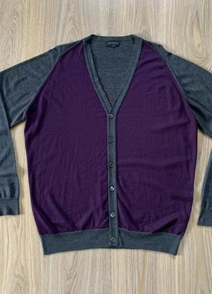 Мужской классический английский пуловер из шерсти мериноса john smedley2 фото
