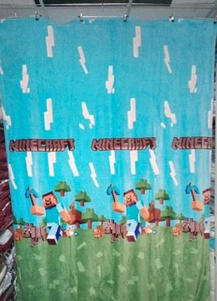 Щільний флісовий плед майнкрафт minecraft полуторне гарний подарунок