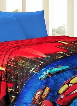 Щільний флісовий плед тачки полуторне гарний подарунок