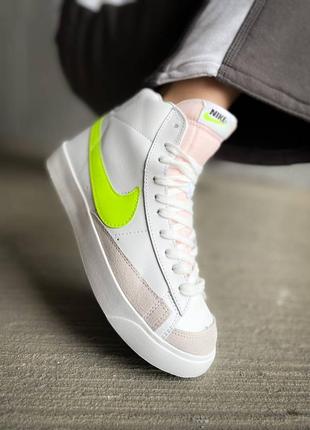 Женские высокие кожаные кроссовки,кеды nike blazer mid 77#найк