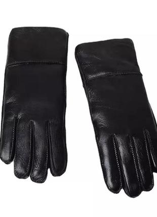 🔥супер новорічний подарунок🔥 мегатеплі рукавички з суцільних шматків шкіри овчини на хутрі натуральні шкіряні рукавички на натуральній овчині